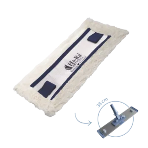 Profesjonalny zestaw Ha-Ra ERA: puszyste Włókno Białe Długie 38 cm obok dedykowanego stelaża (stopy) Ekspresu podłogowego